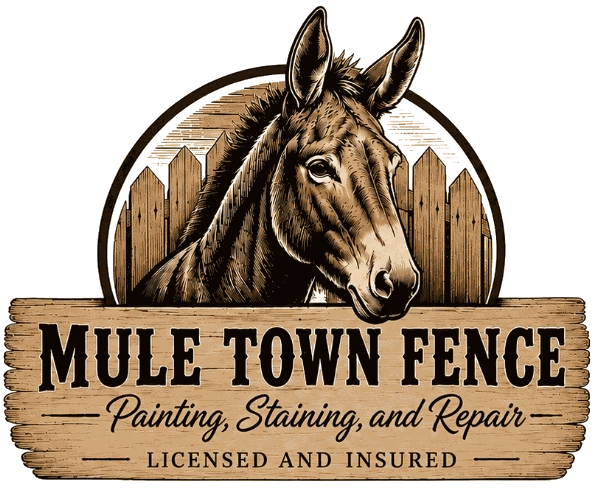Mule Town Fence — Painting, Staining, and Repair. Licensed and Insured.